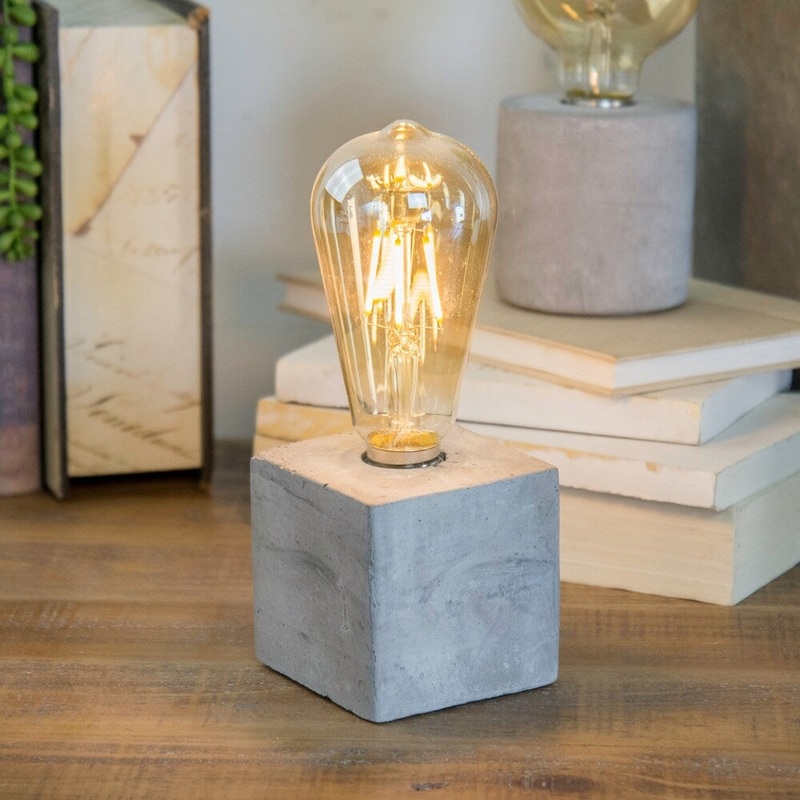 Decorative light with cement base