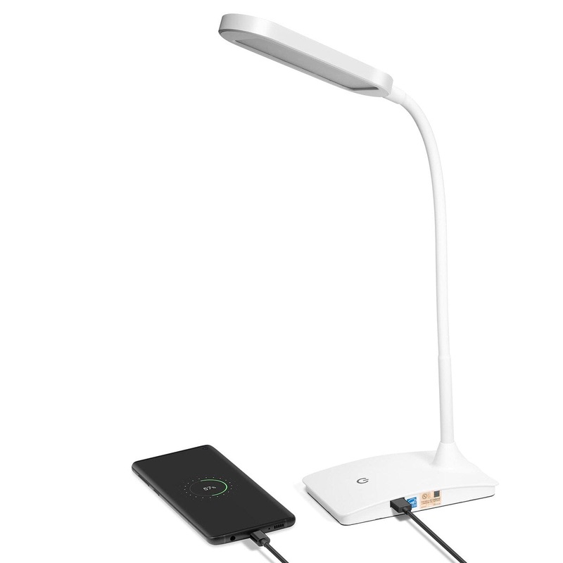 Desk Lamps for Home Office - Super Bright Small Desk Lamp with USB Charging Port, a Perfect LED Desk Light as Study Lamp