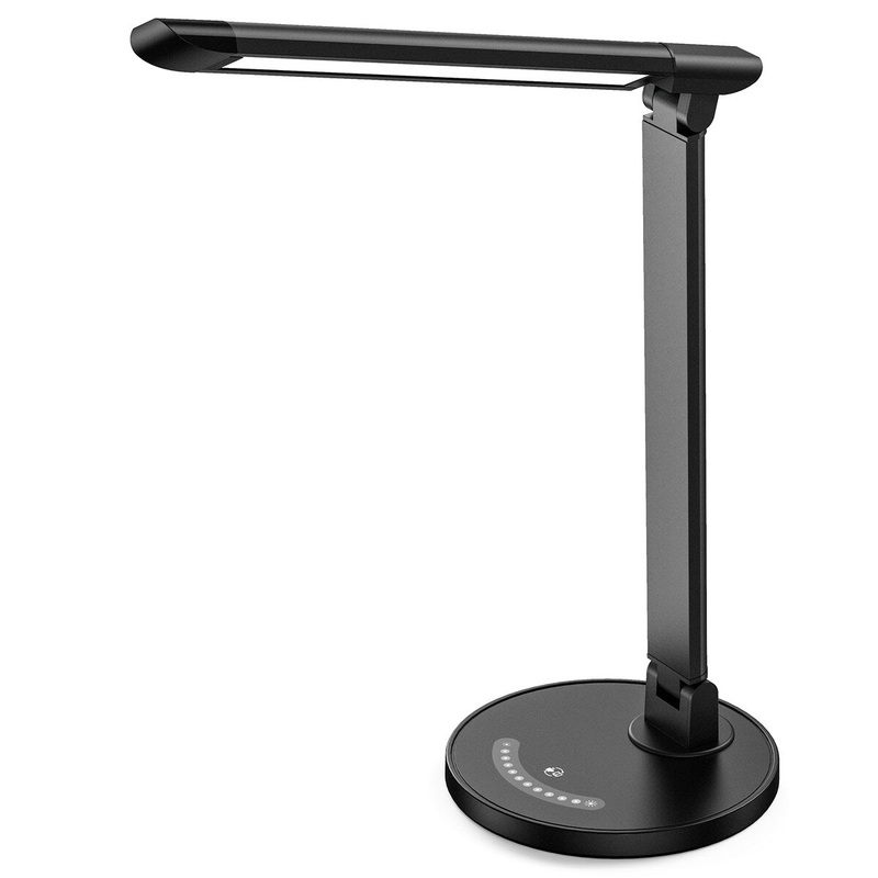 LED Desk Lamp with USB Charging Port and Adjustable Colors