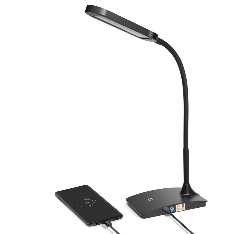 LED Desk Lamp with USB Port for Home Office - Super Bright Small Desk Lamp, a Perfect LED Desk Light as Study Lamp