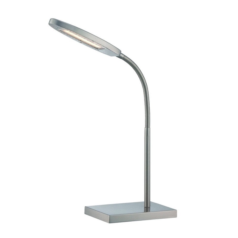 Lite Source Kairi LED Desk Lamp, Polished Steel