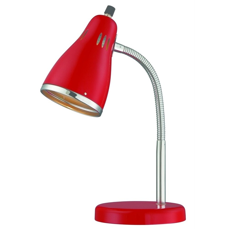Lite Source Kris Desk Lamp, Red