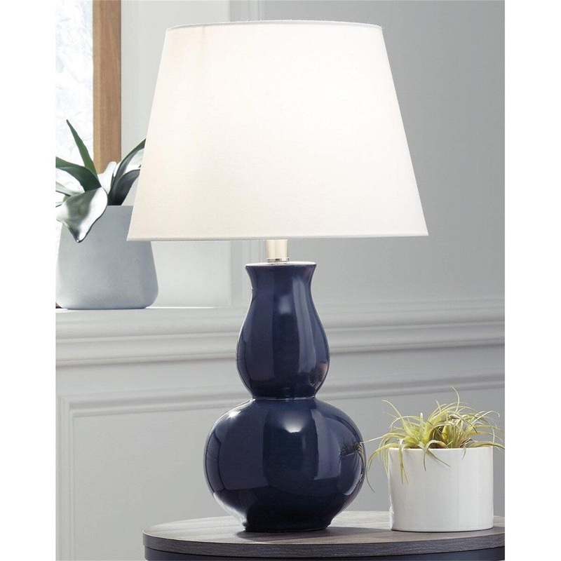 Navy Casual Table Lamp, Except Light Bulb