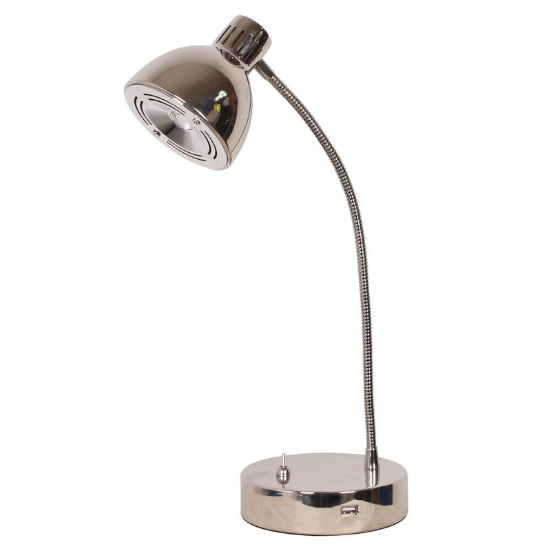 Catalina Lighting Desk Lamp with USB, 17", 18946-003 - N/A