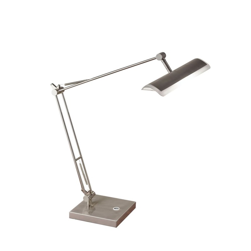 Clerk LED Desk Lamp- Brushed Steel