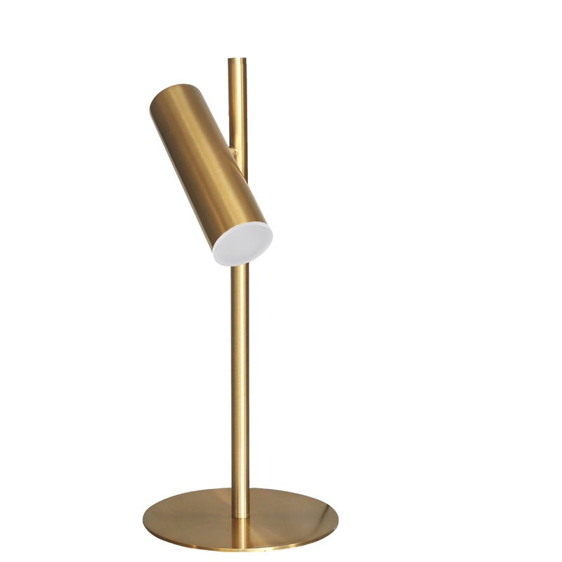 Dainolite Constance Table Lamp - 6W - Aged Brass Finish - Frosted Acrylic Diffuser
