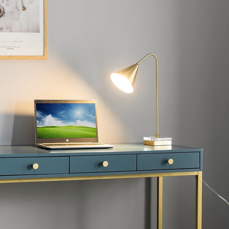 Desk Lamp 20.5" Modern LED With Crystal Decoration - 15*15*20.5INCH