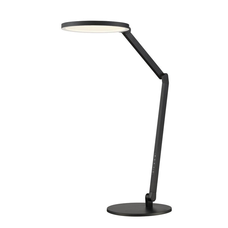 Lumens Black LED Desk Lamp