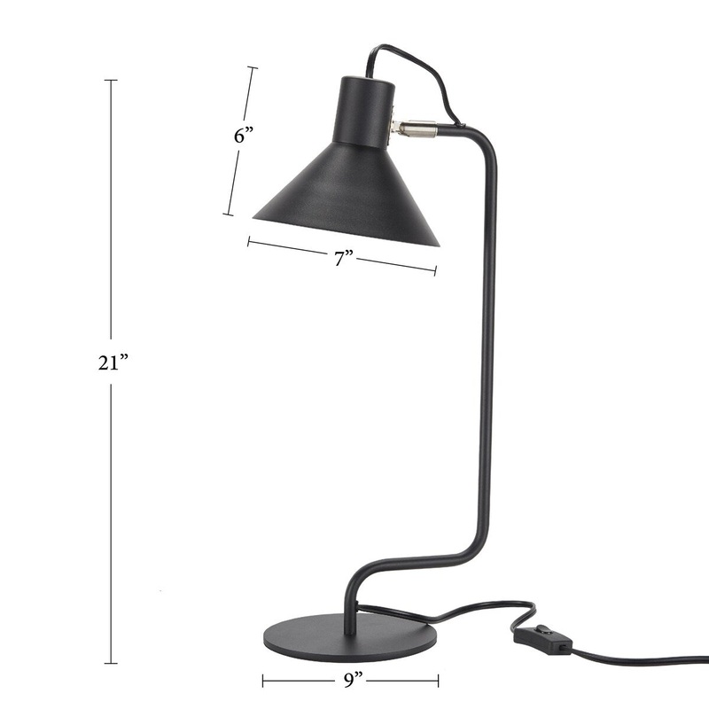 Nourison 20" Modern Adjustable Task Desk Lamp For Dorm Room, Home Office
