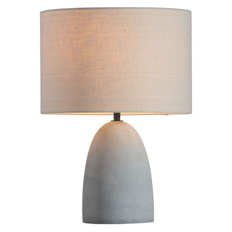 Organic Shaped Light Gray Table Lamp