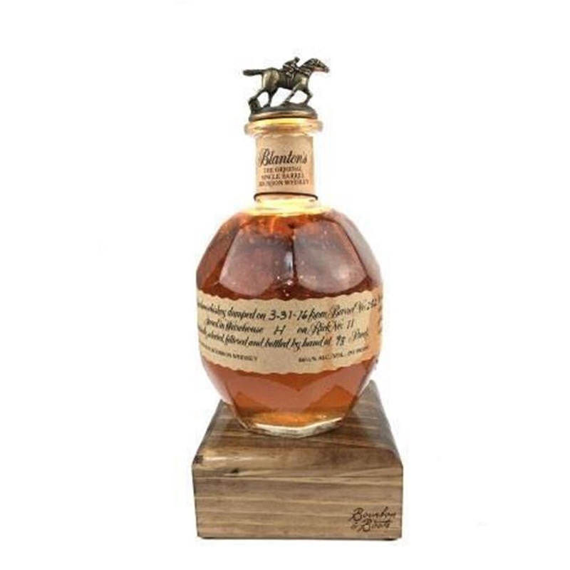 Reclaimed Bourbon & Whiskey Bottle Liquid Desk Lamp - Blanton's