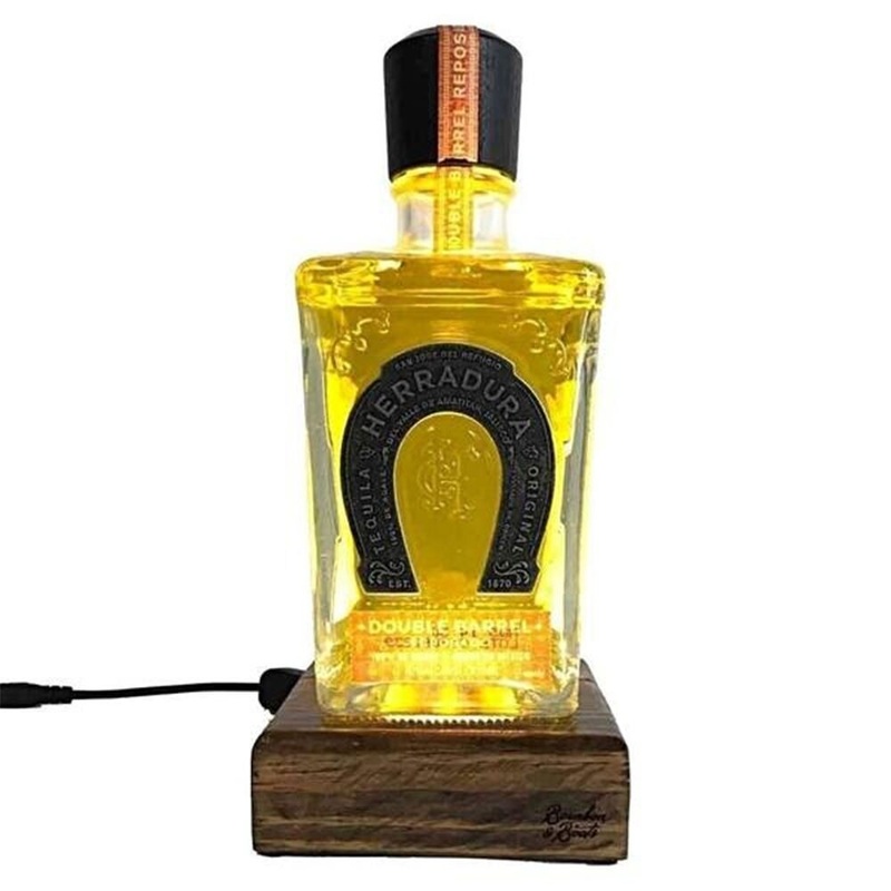 Reclaimed Single Malt Scotch Bottle Liquid Desk Lamp - Herradura