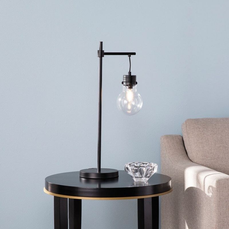 Carbon Loft Peppern Eclectic Black Metal Desk Lamp