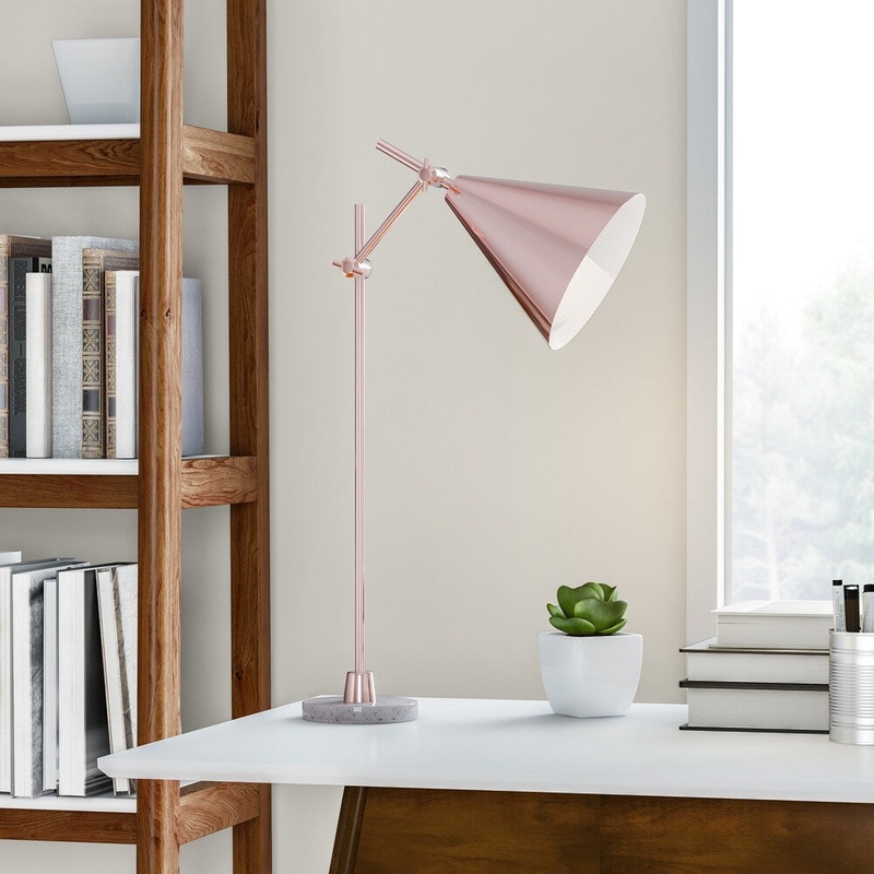 Carson Carrington Vaasa Benzara Metal/ Marble Task Lamp