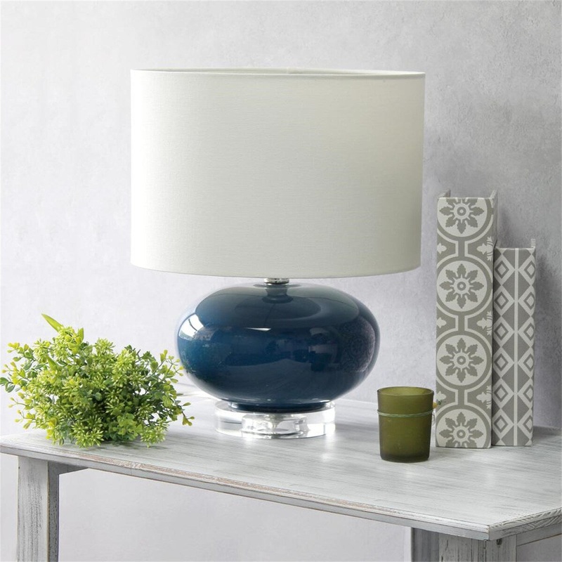 Ceramic Table Lamp with Fabric Shade