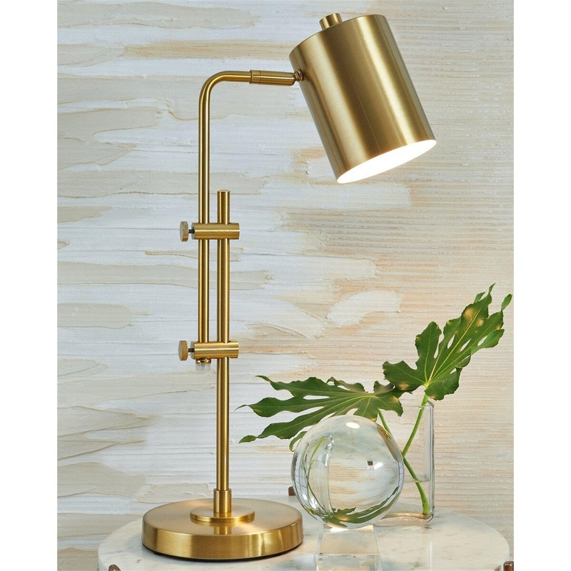 Contemporary Desk Lamp Adjustable Neck and Shade