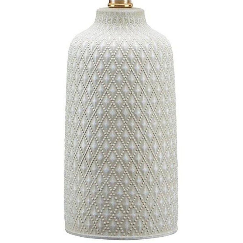 Contemporary Table Lamp with Fabric Drum Shade