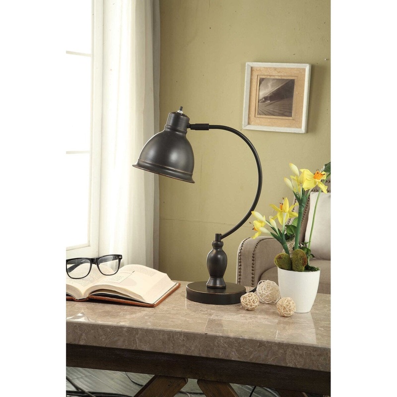 Cooper Ridge 17" Restoration Oil-Rubbed Bronze Arc Desk Lamp