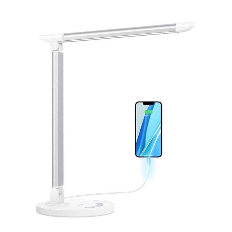 Dimmable LED Desk Lamp Touch Table Reading Light,Antique White