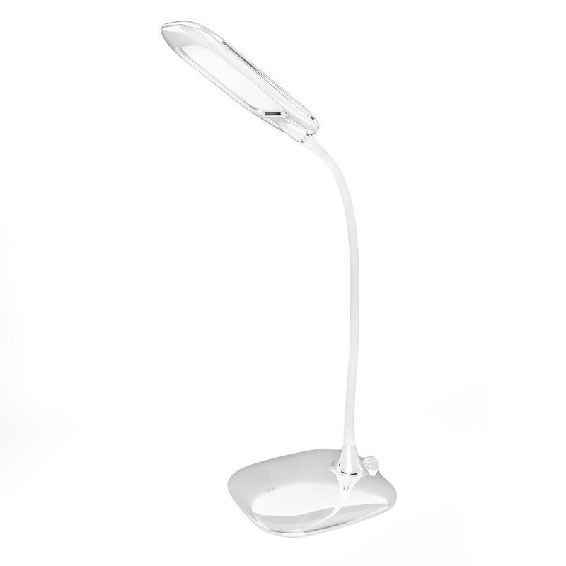 Dimmable White LED Desk Lamp