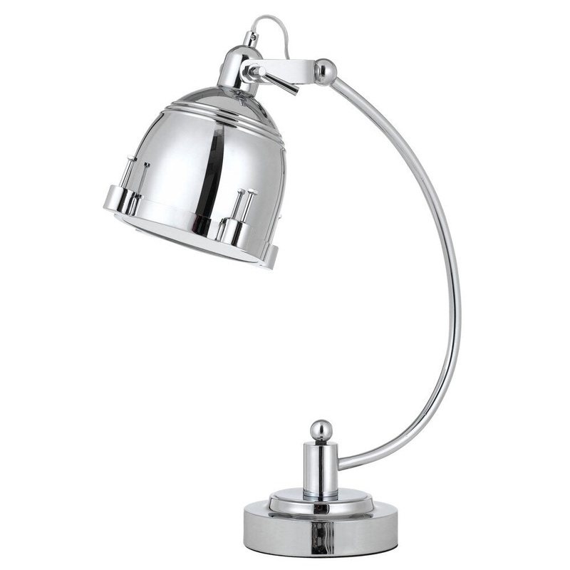 Hubble Chrome Metal 60-watt Adjustable Desk Lamp with Turn Base Switch