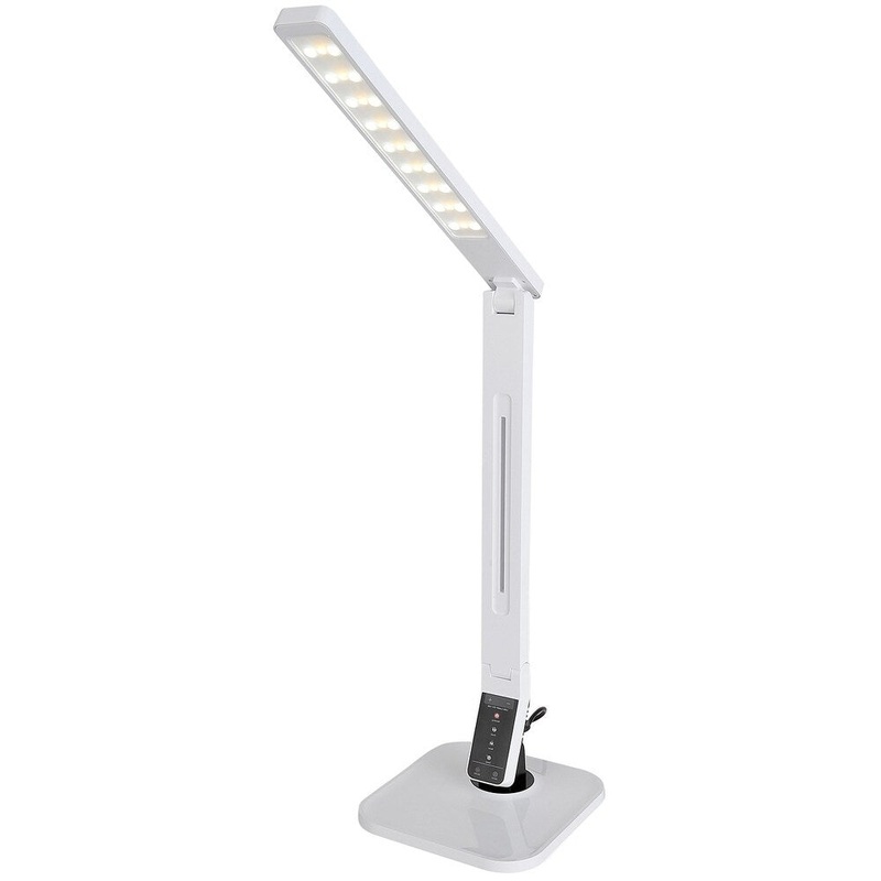 LEDPAX LED Dimmable Desk lamp, 4 Modes, 5 Level Dimmer, Touch Sensitive, USB Port, Desk Lamp, White