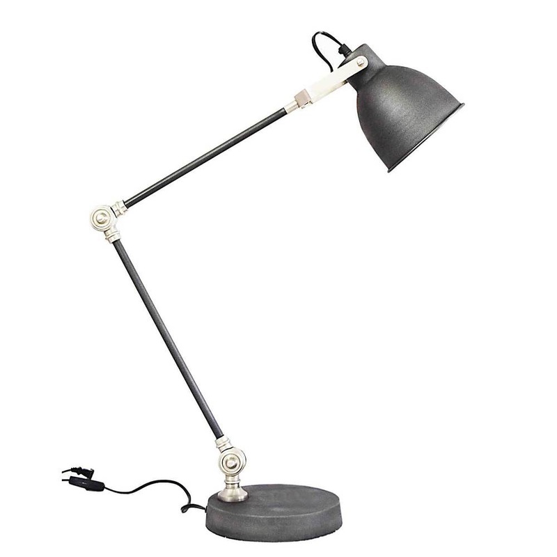 NA Zola Grey Metal Desk Lamp