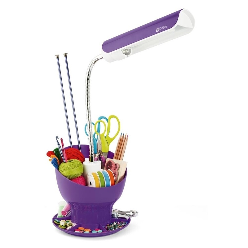 OttLite Craft Space Organizer Lamp, Purple