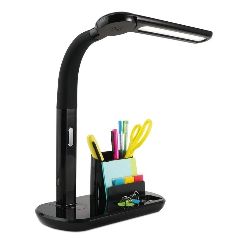 OttLite LED Pivoting Bankers Lamp with USB