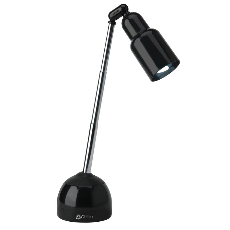 OttLite Telescoping Lamp, Black