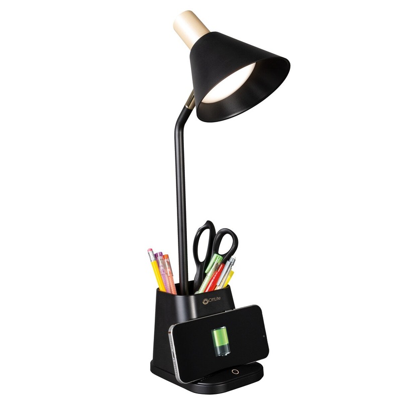 OttLite Wellness Series Merge LED Desk Lamp with Wireless Charging
