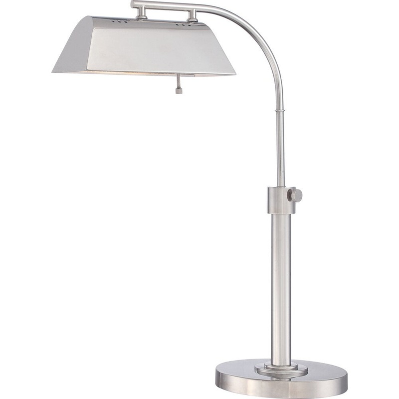 Quoizel Portable Lamp Kenton Polished Nickel Finish Table Task Lamp