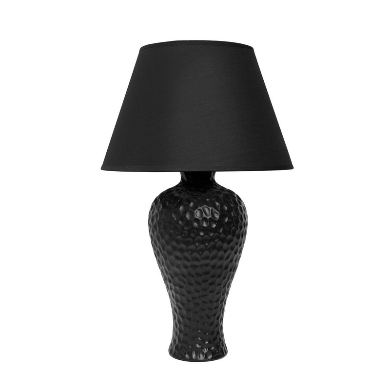 Creekwood Home Essentix 20.08" Traditional Ceramic Winding Table Lamp - Black - 14.57x14.57x14.96