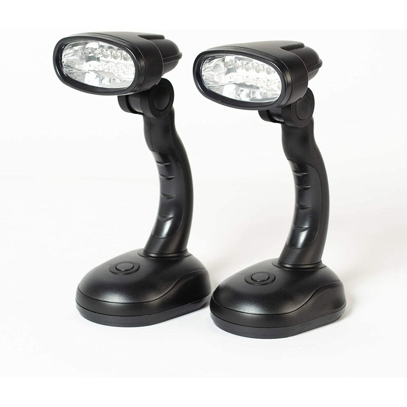 IdeaWorks Black S/2 LED Desk Lamps-Matte