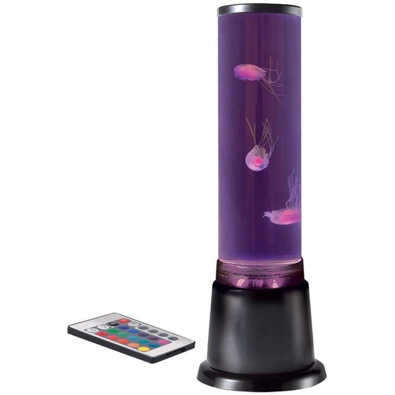 Ideaworks Tranquil Seas Jellyfish Lamp, Three natural action jellyfish