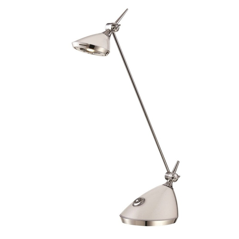 Lite Source Geonna LED Desk Lamp, White