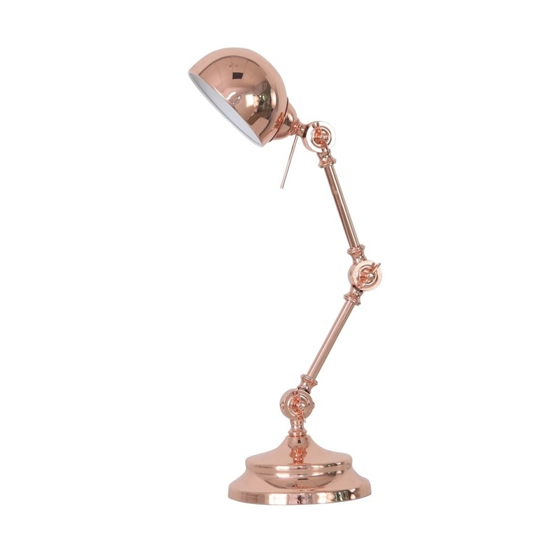 Metal 17" Articulated Task Lamp, Rose Gold