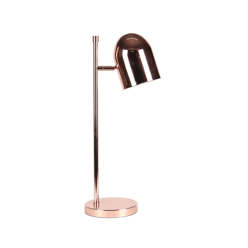 Metal Desk Lamp, Rose Gold, 24"