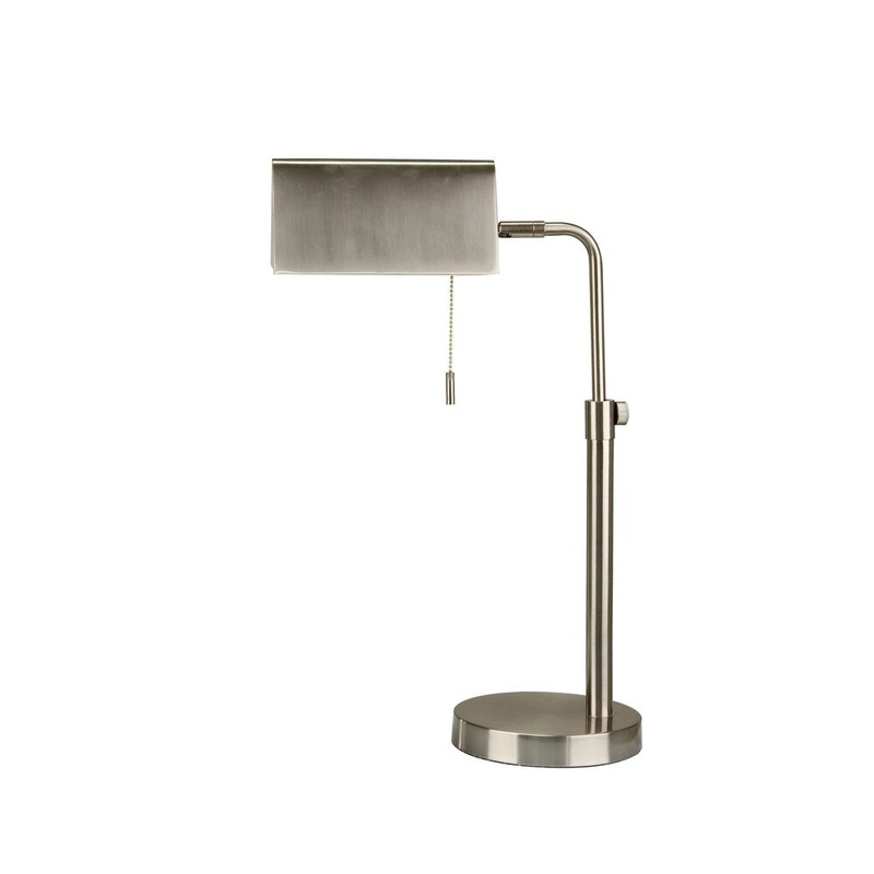 Metal Rectangle Task Table Lamp, Gold, 21"