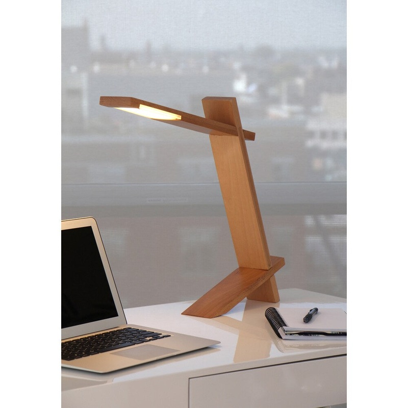 Porch & Den Foresthill Plank Contemporary LED Desk Lamp