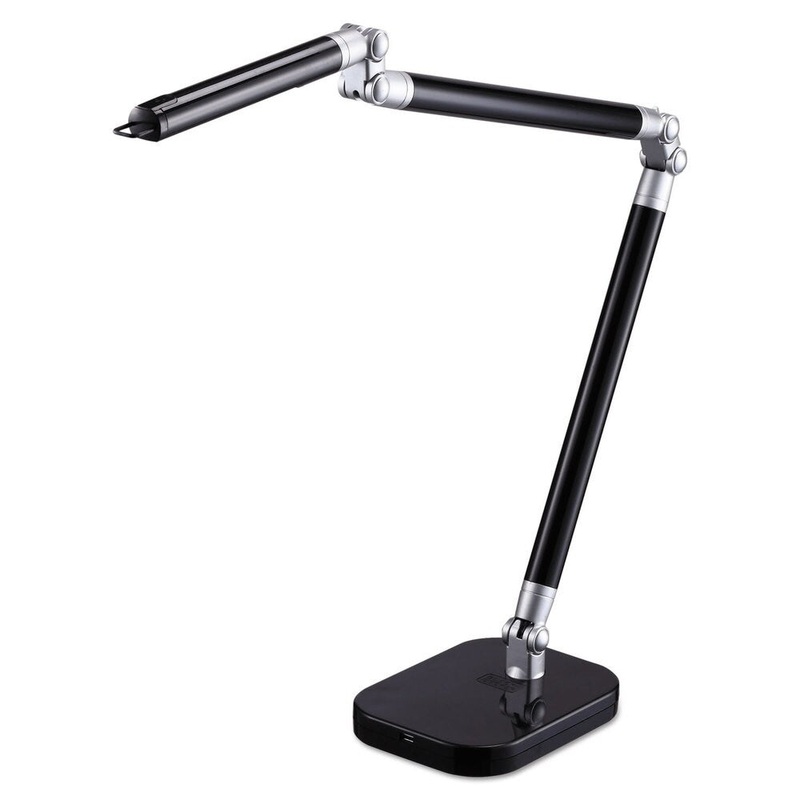 BLACK+DECKER PureOptics SummitFlex Ultra Reach LED Desk Light 2 Prong 29 1/2-inch Black
