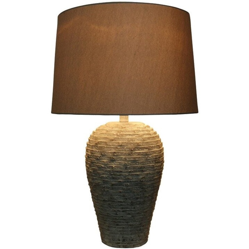 Crestone Table Lamp, Weathered White, 24 1/2" Tall