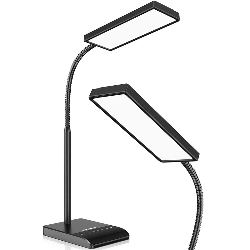 LED Desk Lamp, 800LM for Home Office, 12W Reading , Eye-Caring Desk Light, Touch Table Lamp, Gooseneck Lamp, 50 Lighting Modes