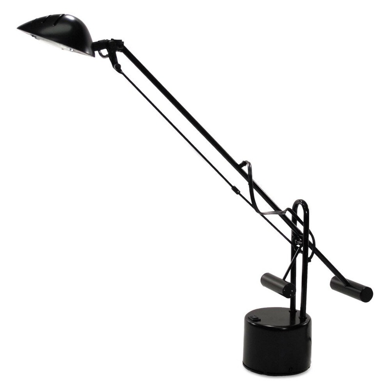 Ledu Counter-Balanced Halogen Desk Lamp 22 inches Reach Black