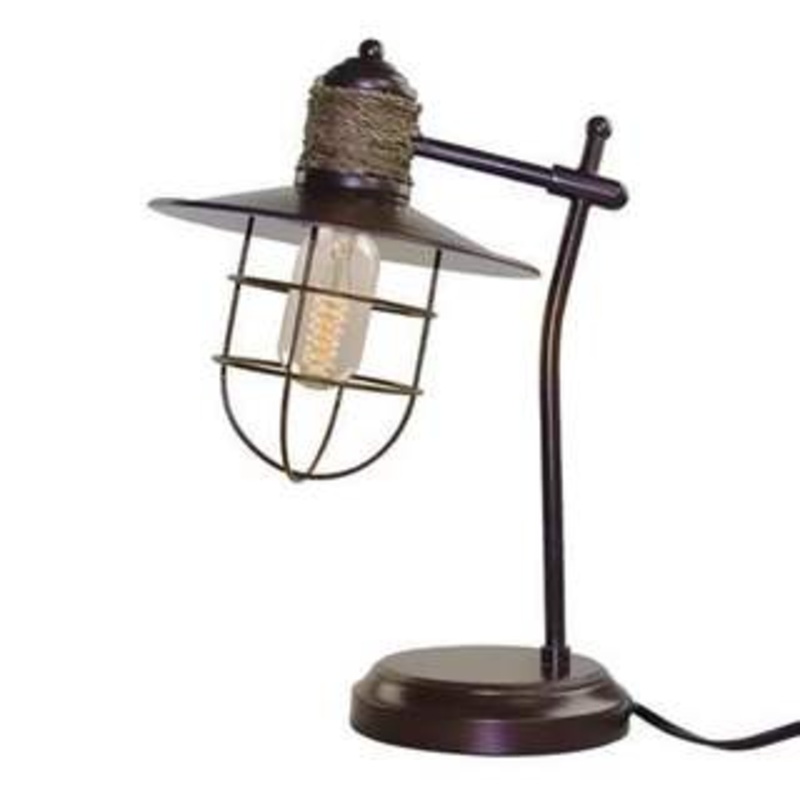 LNC Iron Cage Table Lamps Rustic Task Lamp
