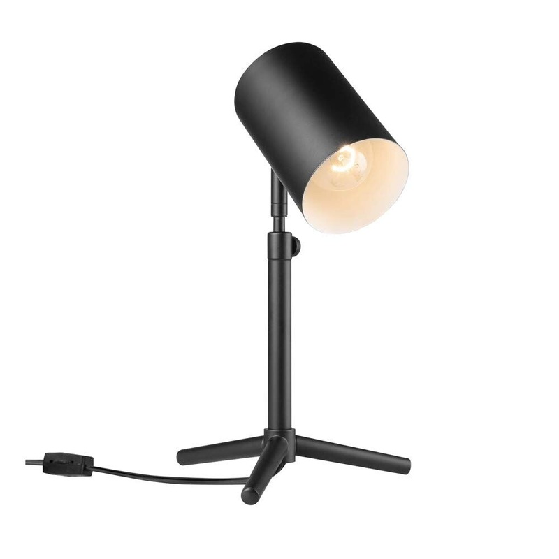 Pratt Desk Lamp, 18 in 1-Light, Matte Black Tripod Base