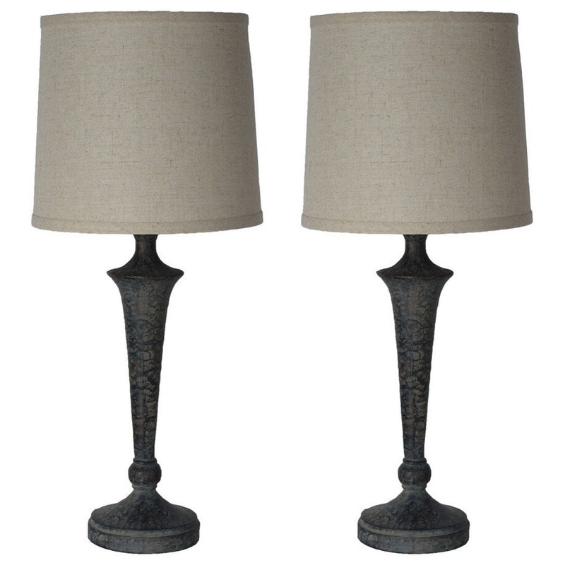 Set of 2 Jacob Table Lamps, 20-3/4" Tall