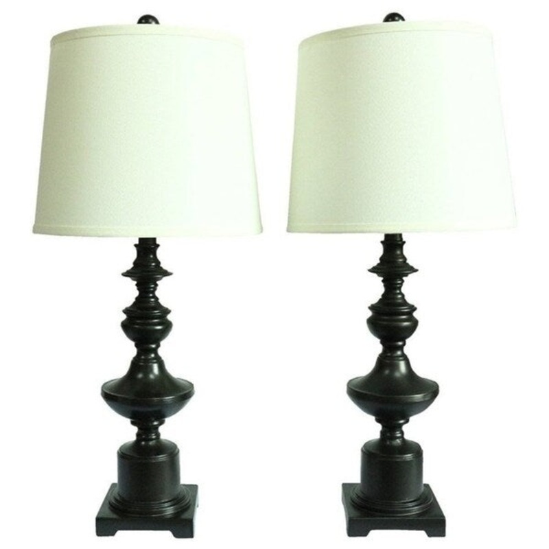 Set of 2 Winston Table Lamps, Oil-Rubbed Bronze, 27.5 inch Tall