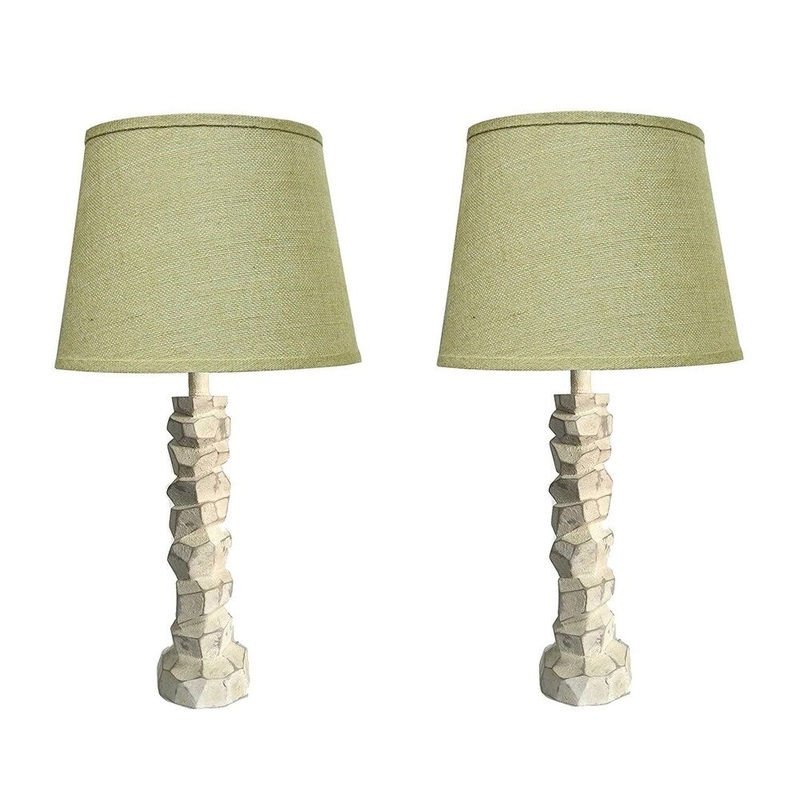 Set of 2 Woodford Table Lamps, Aged Cream, 24" Tall
