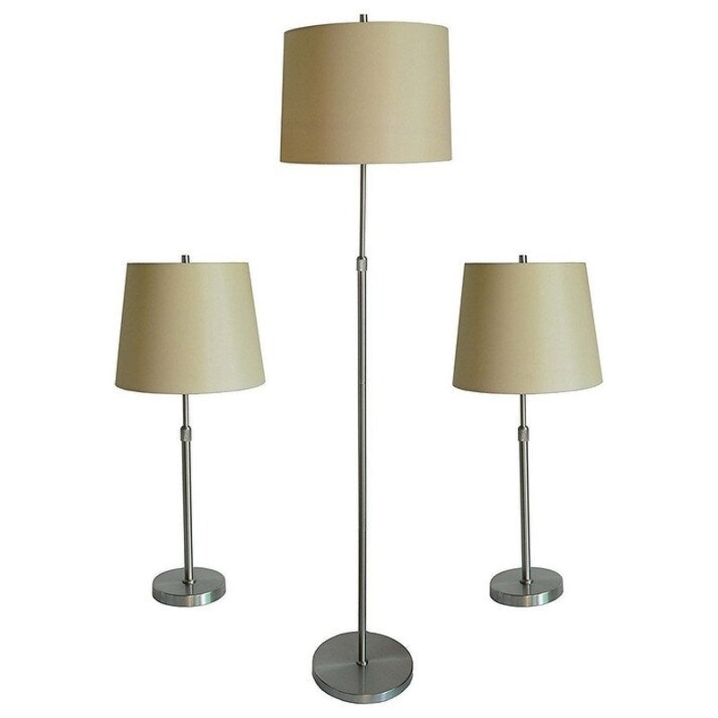 Set of 3 Cooper Adjustable Floor and Table Lamps